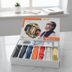 Bazora Q304 Smartwatch showing digital time display, sleek black band, and fitness tracking features on a white background.